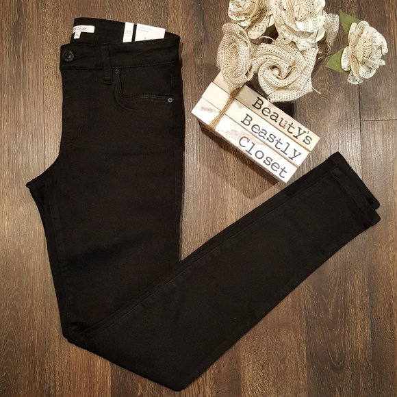 STS Blue Denim - STS Blue Skinny Ankle Mid-Rise Black Jeans